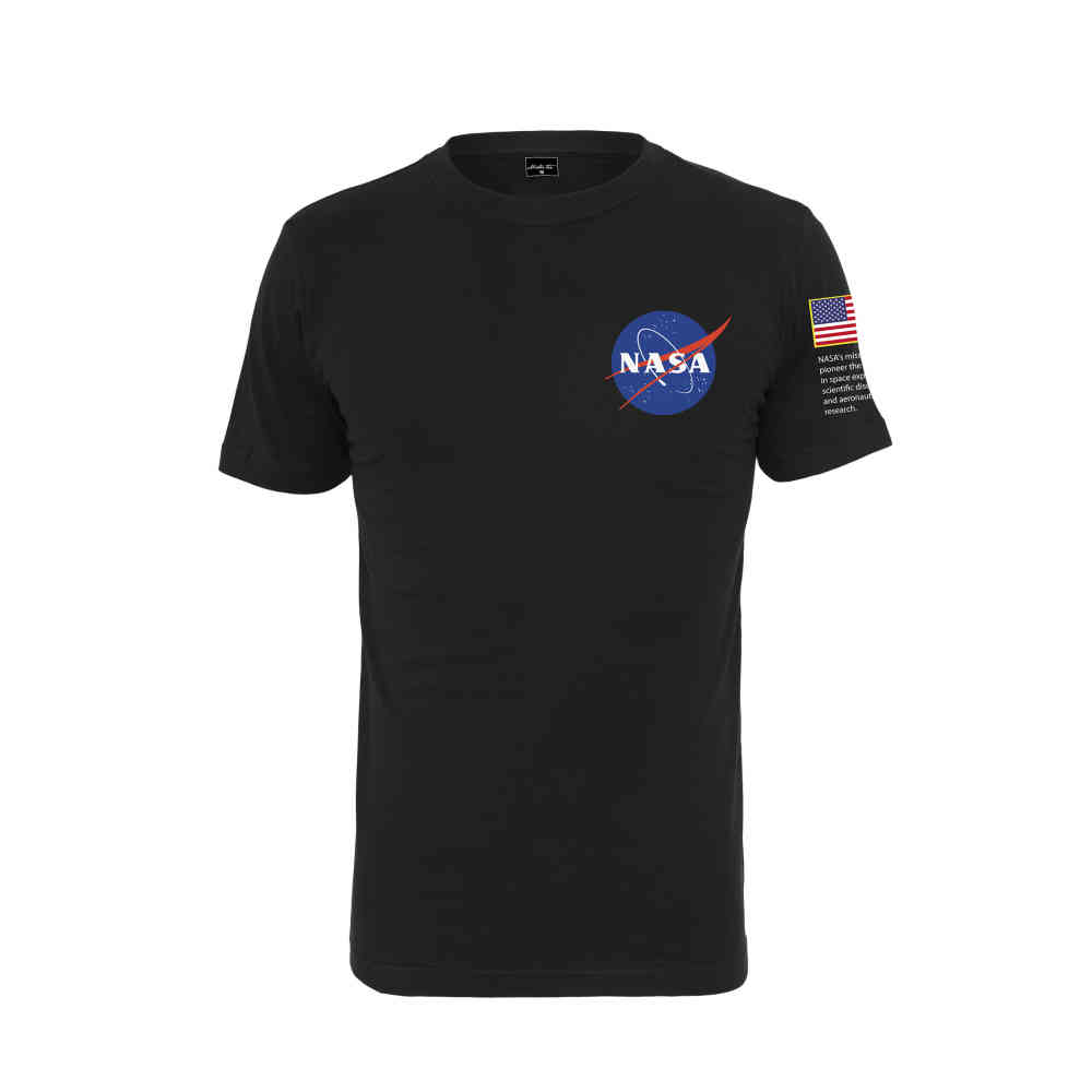 Urban Classics NASA - NASA Insignia Logo Flag Heren Tshirt - XS - Zwart
